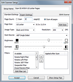 Scanner setup PC screenshot example